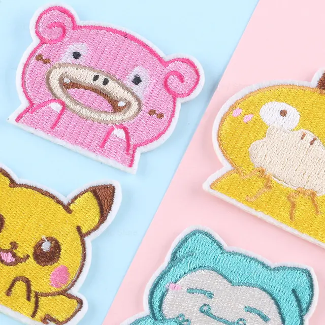 Pokemon Cloth Patch Pikachu Clothes Stickers Sew on Embroidery Patches  Applique Iron on Clothing Cartoon DIY Garment Decor