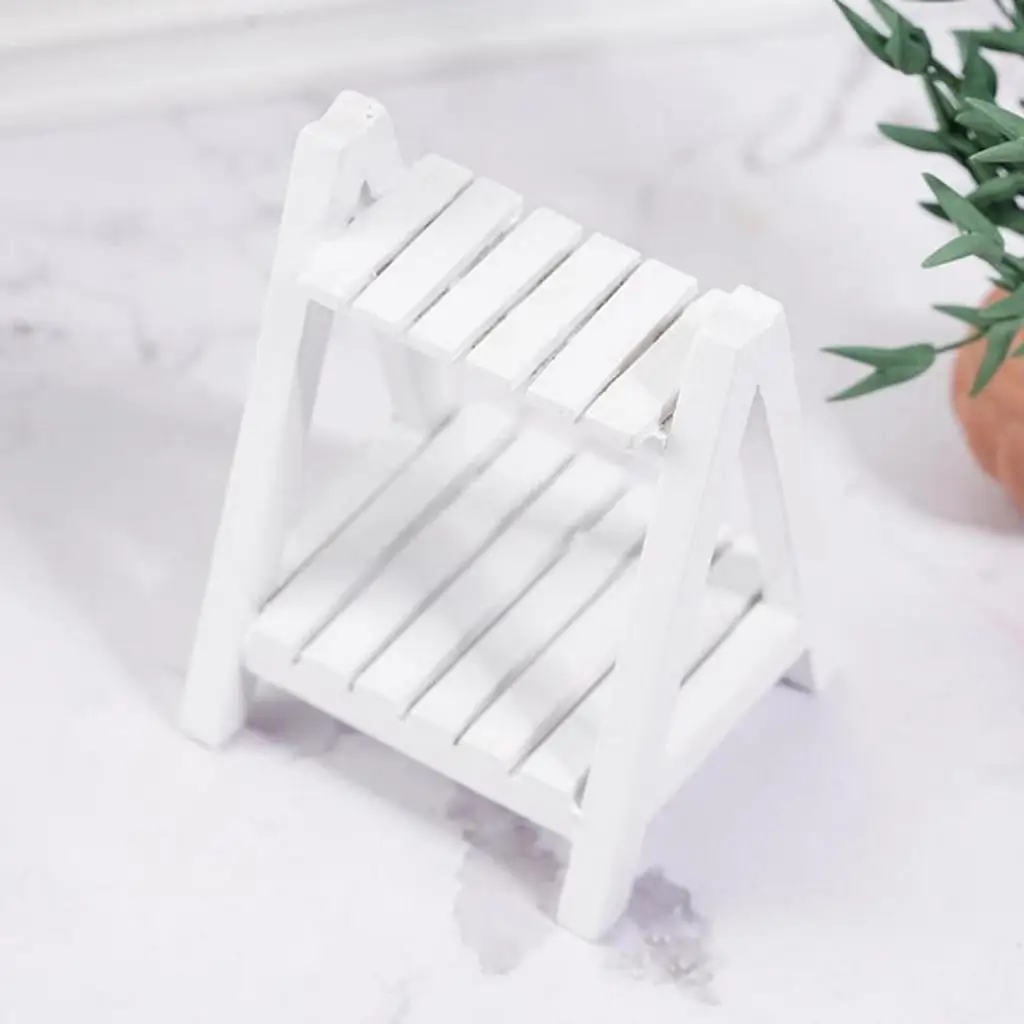 Mini Wooden Furniture Flower Stand :12 Scale Doll House Decoration