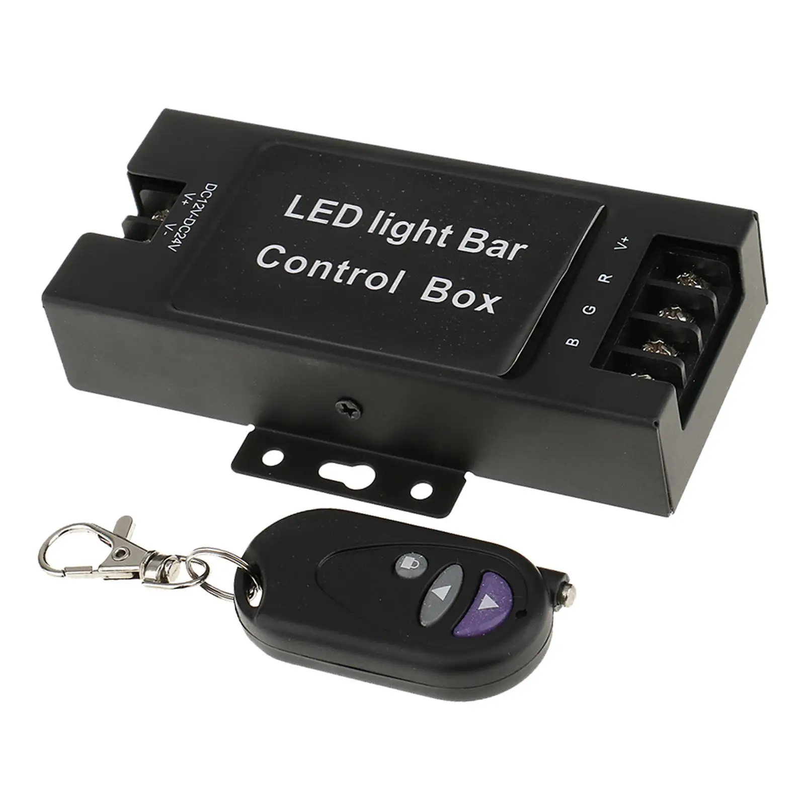 12V -24 Light Lamp Bar Strobe Controller Box with  Remote Black New