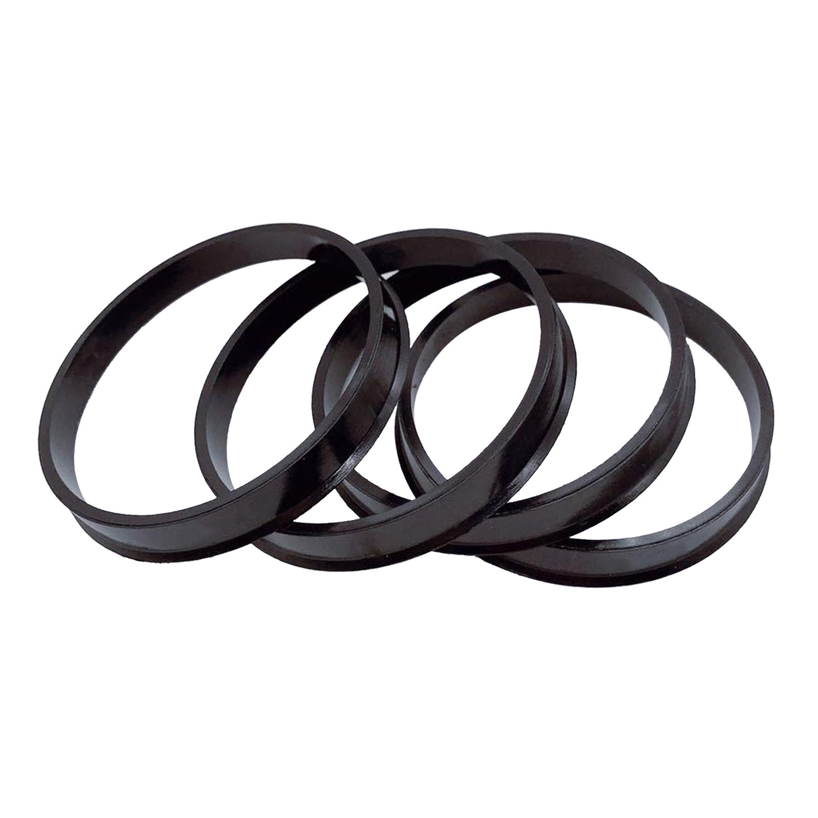 5x 4 Pcs  Centric Rings  Center 66.6-57.1mm - 4pcs Black  Car