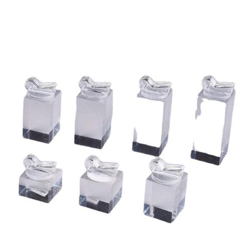 Clear Acrylic Crystal Ring Holder Jewelry Holder Display Finger Ring Stand Single Ring Display Support Holder Decorative