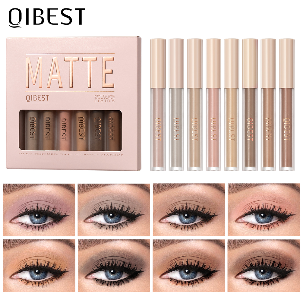 Best of QIBEST 8 Colors Liquid Eyeshadow Sets Matte Eyeshadow Long Lasting Waterproof Eye Shadow Pigments Nude Professional Makeup Kits Reviews & Tips