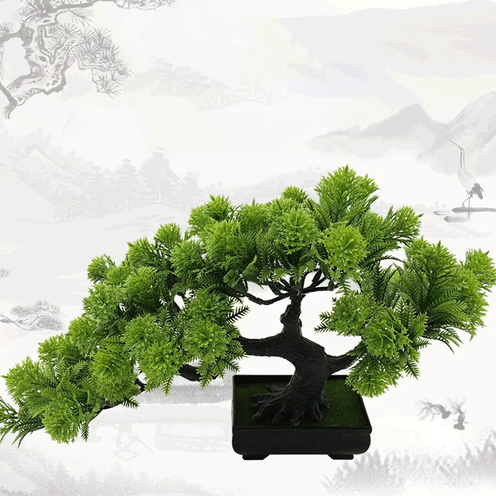 Small Artificial Bonsai Tree Simulation Potted Plants Desktop Display Tree for Home Bedroom Table Living Room Indoor Decoration