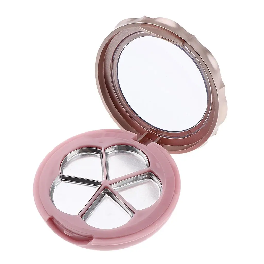 Empty Eyeshadow Container with 5 Aluminum Pans , DIY Eyeshadow Blush