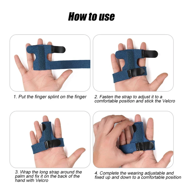 Ponpon 5pcs Finger Splint Adjustable Trigger Brace Index for