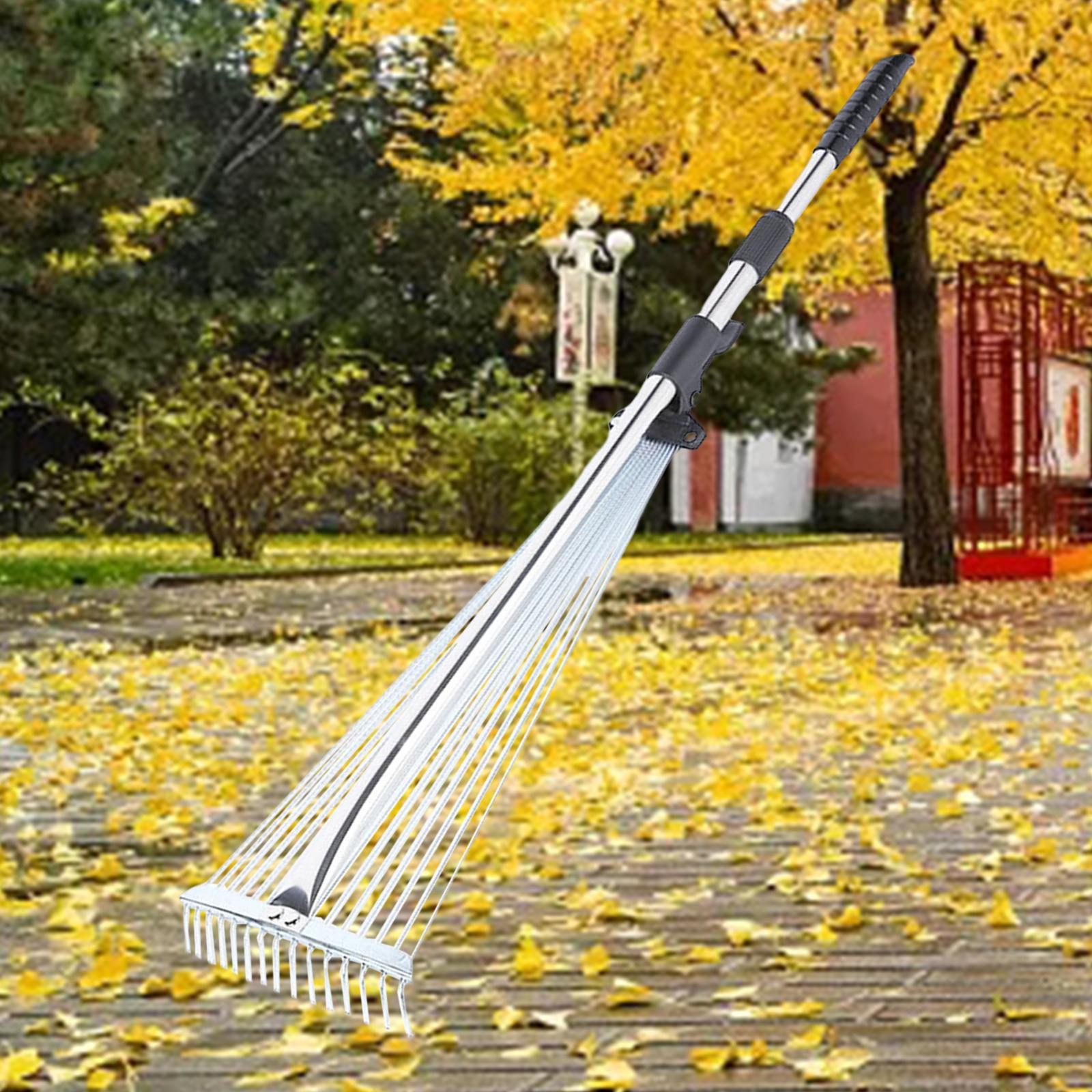 Leaf Rake Cleaning Leaves Sticks and Debris Garden Leaf Rake for Lawn Maintenance Gardening