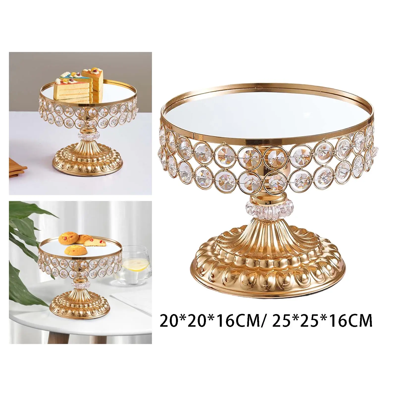 Cake Display Stand Cake Display Server Tray Footed Cake Platter Dessert Cake Stand for Banquet