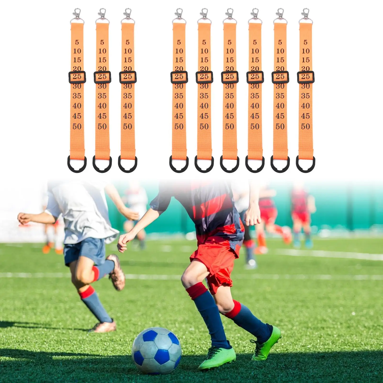 Football Chain Clip Football Referee Chain Clips Football Yard Markers Wristband for Daily Training