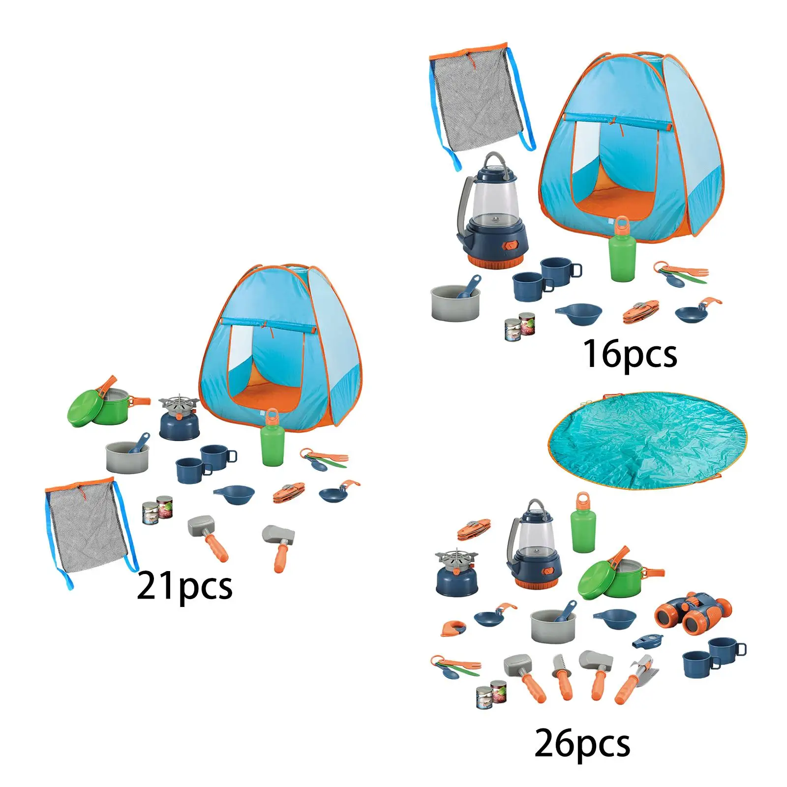 Kids Camping Set with Tent Camping Equipment Tool Pretend Play Set for Toddlers Children Boys