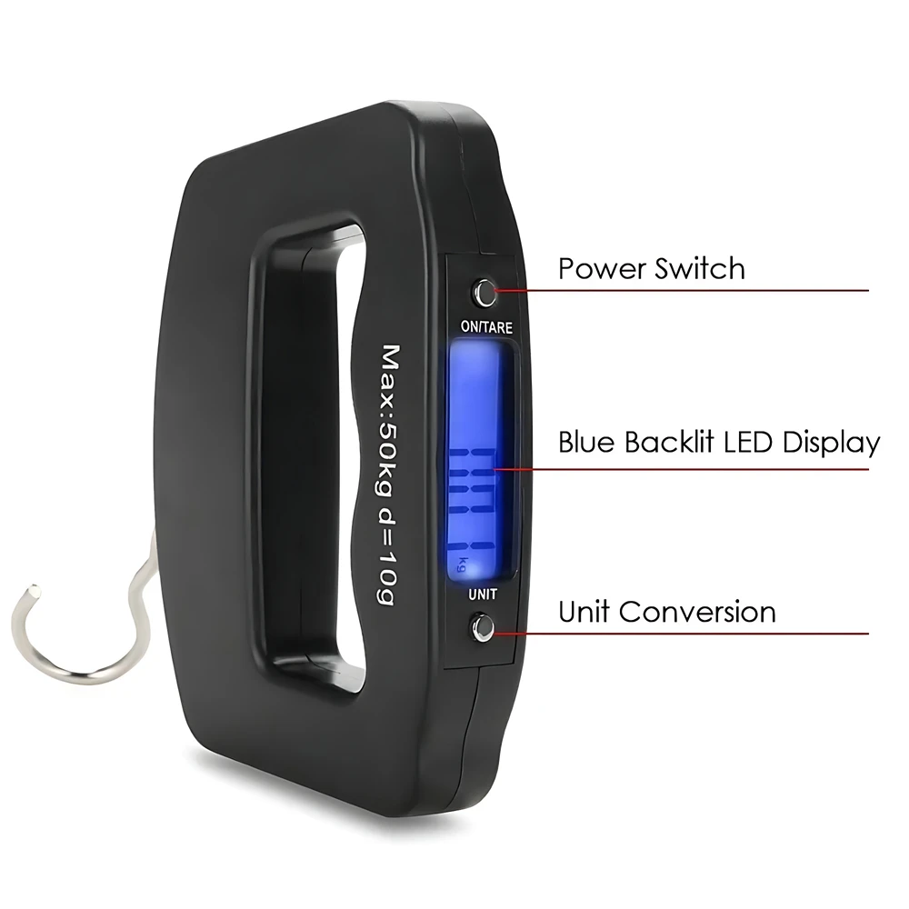 Title 10, 50kg Digital Luggage Scale Portable Suitcase Sc...