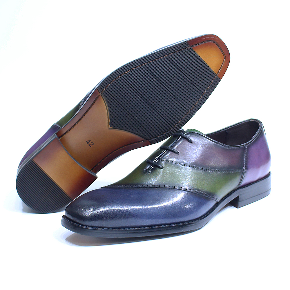 Luxuriöse Herren-Kleiderschuhe aus Lackleder mit Alligatormuster, Oxford-Brogue, formelle Schnürschuhe für Büro, Hochzeit, Party – Detail 4