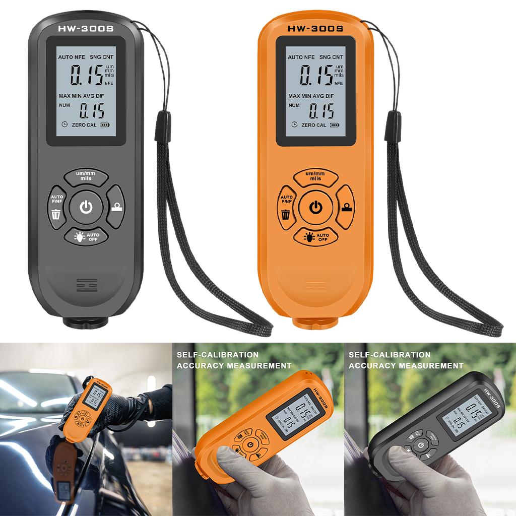 Thickness Gauge Digital Hold Mini Handheld Calibration Data LCD Fits for Car