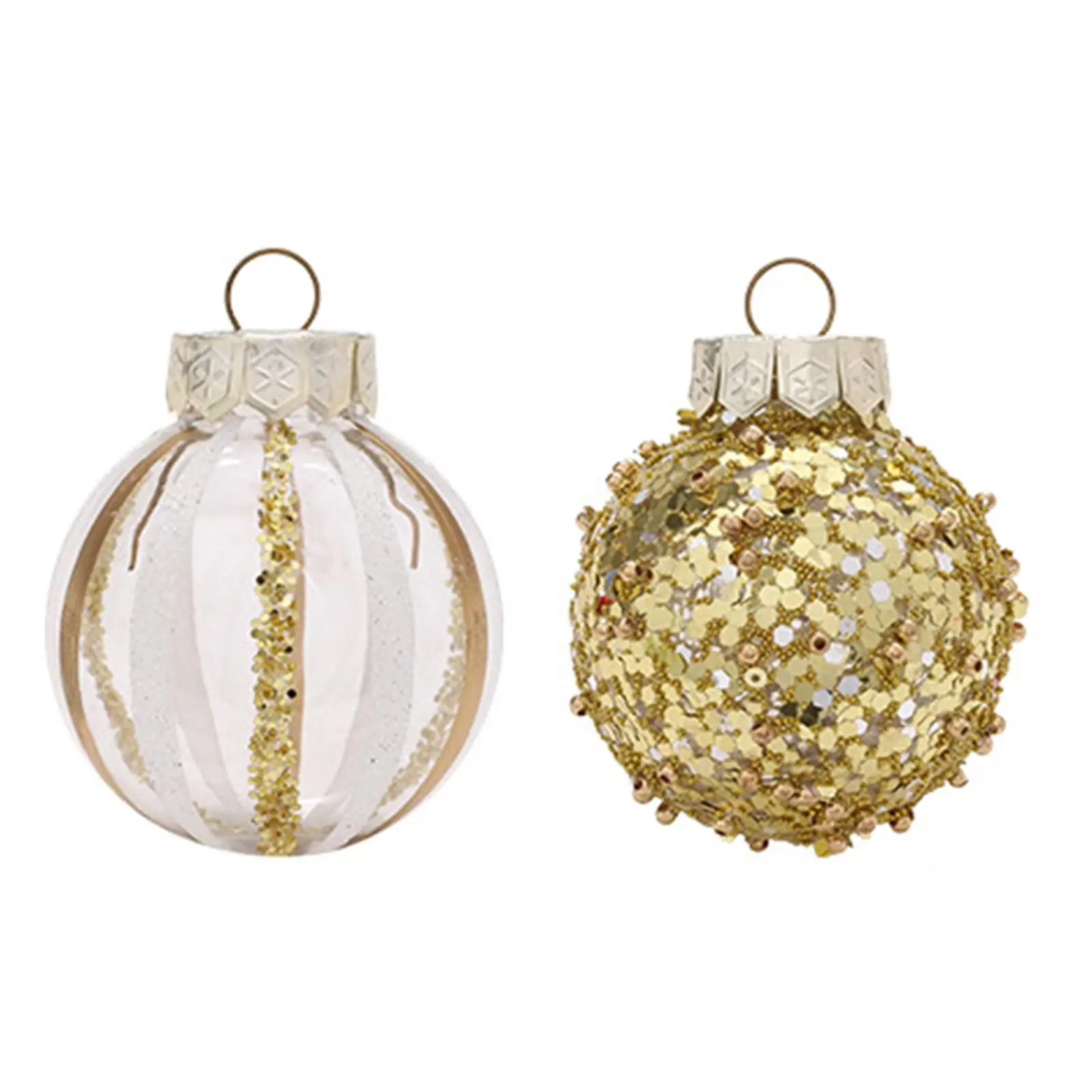 25x Delicate Christmas Ball Ornaments Tree Glitter Hanging Decorations for Party