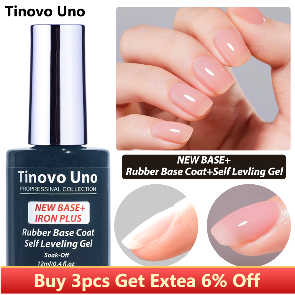 Best of Tinovo Uno NEW Rubber Base Gel Polish Self Leveling Base Coat Gellak In A Bottle 12ML Semi Permanent UV / LED Maicure Nails Art Reviews & Tips