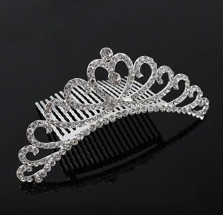 Gorgeous Mini Crystal Rhinestone Diamante Bridal Princess Crown Hair Comb Tiara Party Wedding Women Girl Gift Jewelry