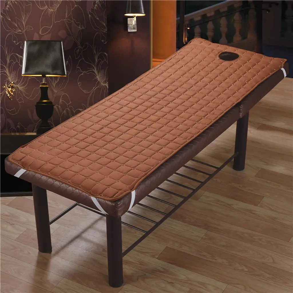 Non Slip Massage Table Bed Cover Sheet - Comfortable Grid Pattern - with Breath Hole and Stay Band Design - 75x31 Inch