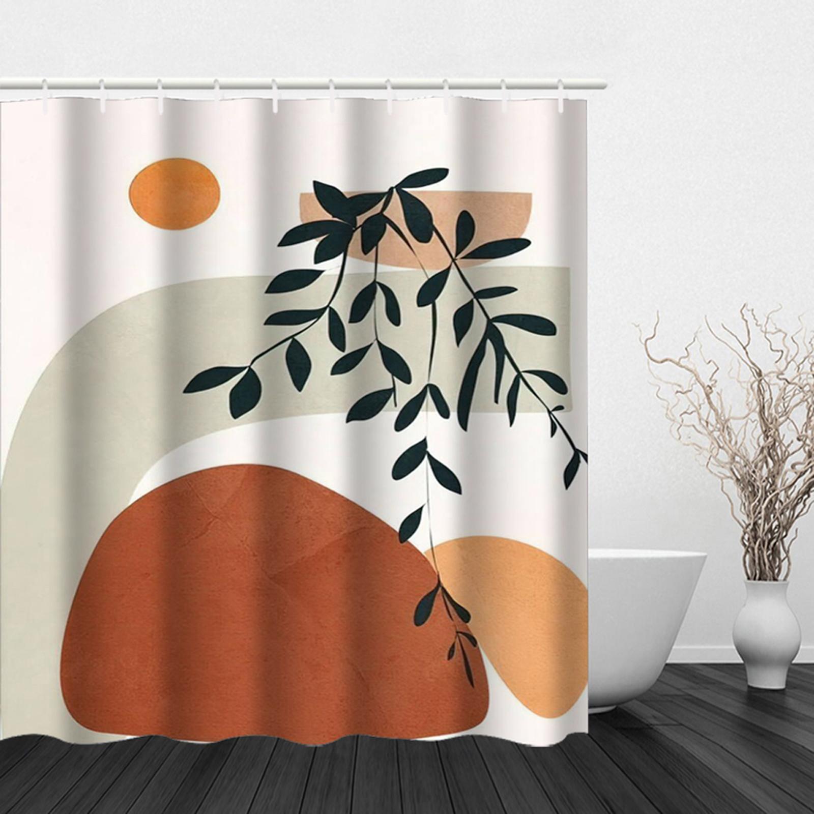 Shower Curtain/ Quick Drying Washable Abstract Art Polyester Fiber Modern Waterproof Bath Curtains/ for Bathroom