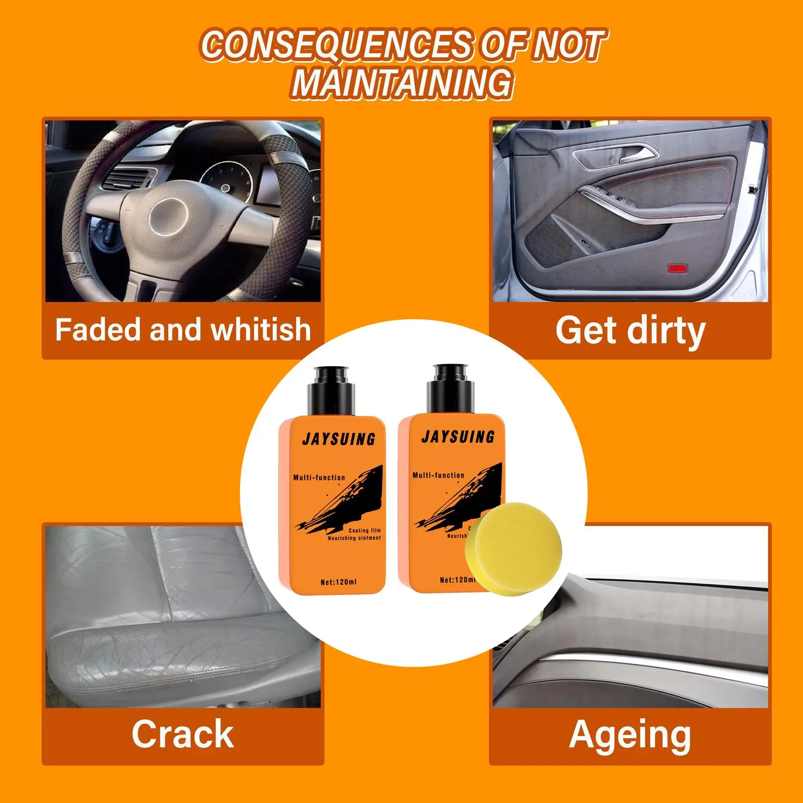 PU Leather Restorer Repair PU Leather Renovation Paste for Car Seat Car Dashboard