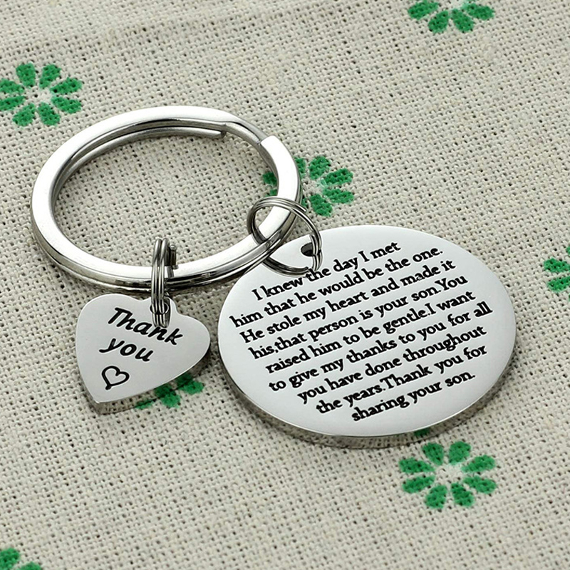 Zu Meinem Vater in Gesetz Keychain Geschenk Danke für Sharing Ihre Sohn Vater in Gesetz Vater von Bräutigam Geschenk von Braut – Detail 3