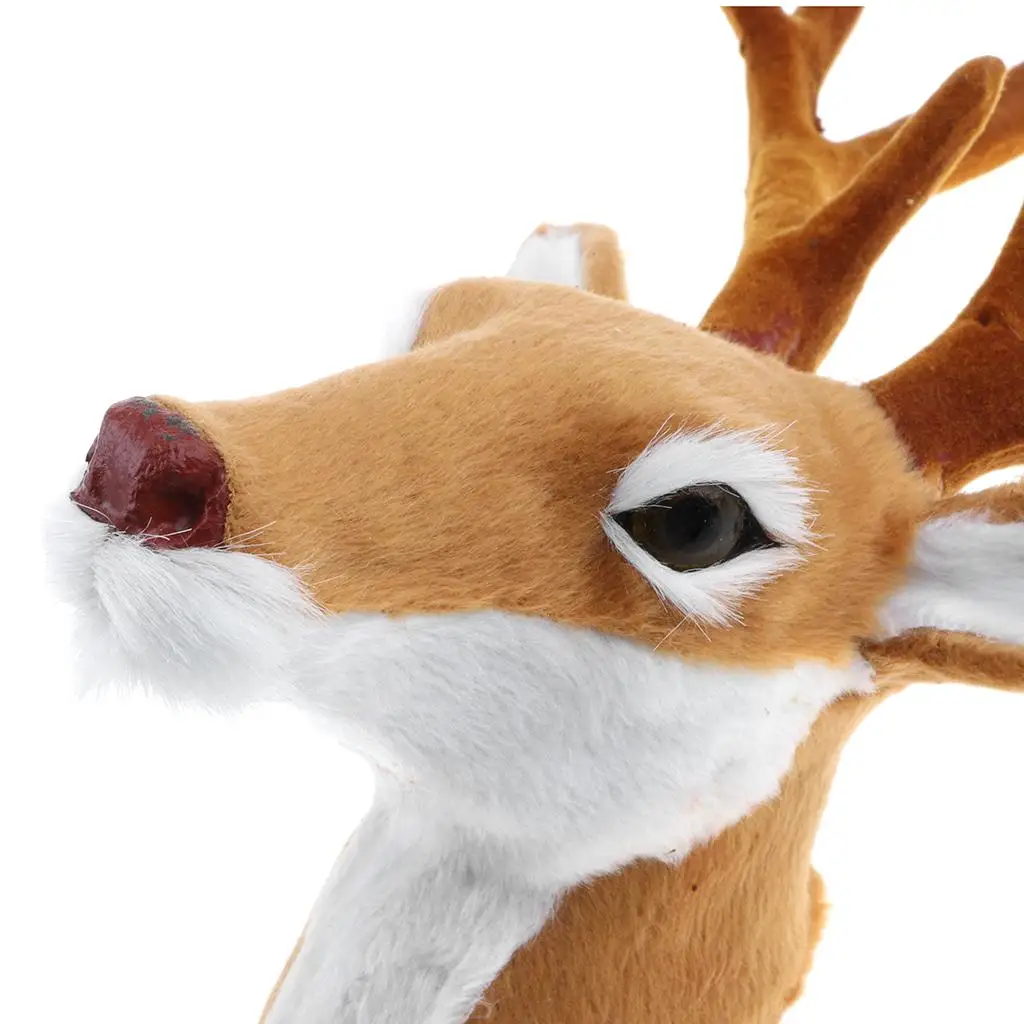 10inch  Deer  Sculpture Animals  Hanging Deer Head Home Decor Head Collectible Crafts