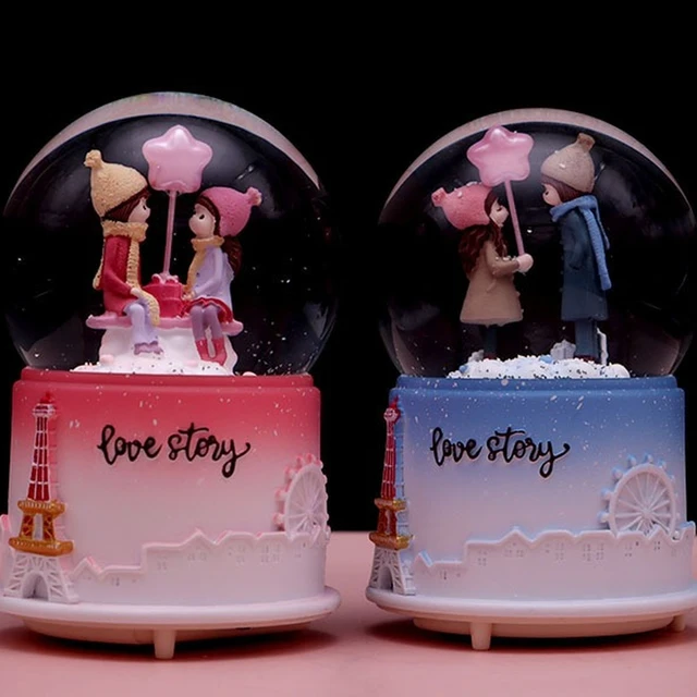 Buy TIED RIBBONS Multicolor Rotating Snow Globe With Romantic Musical  Showpiece - Valentine Gift 14X8 Cm Online at Best Prices in India - JioMart.