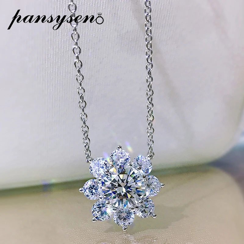 flor simulado moissanite diamante brincos colar conjuntos de jóias finas por atacado