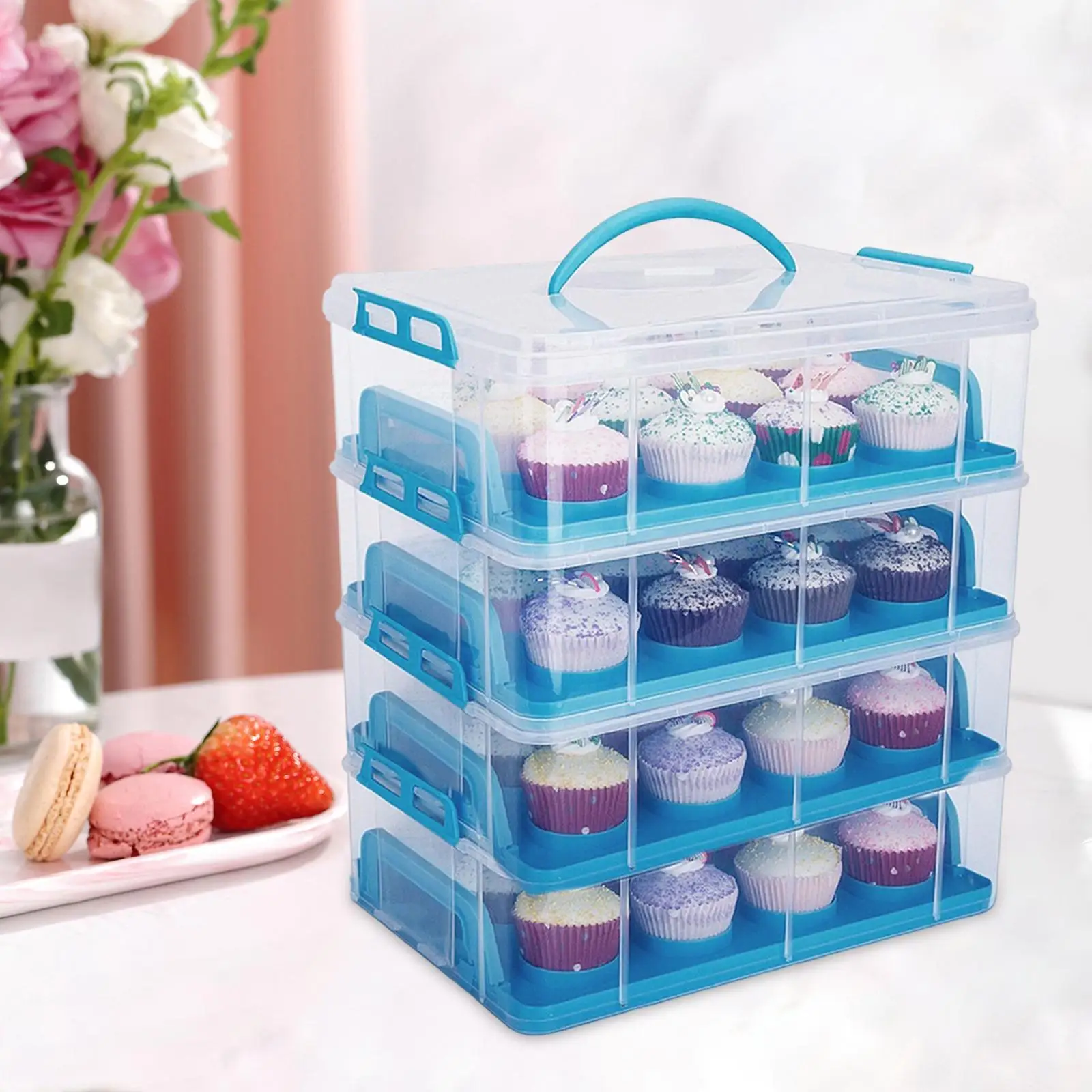 Cupcake Storage Containers Holder Dessert Container Case for Cake Cheesecakes Baking Cupcakes
