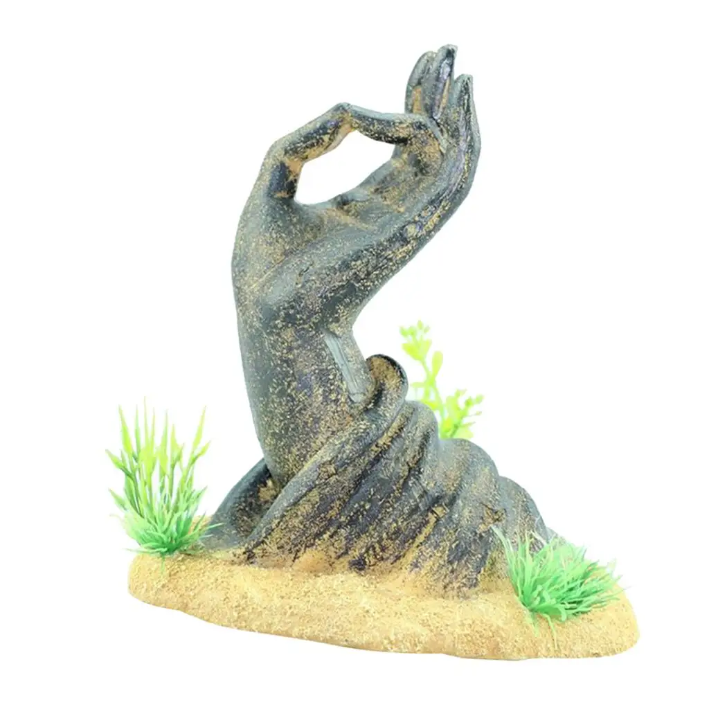 Fish Tank Decor Buddha, Resin Ornament for Aquarium Fish Turtle Decoration