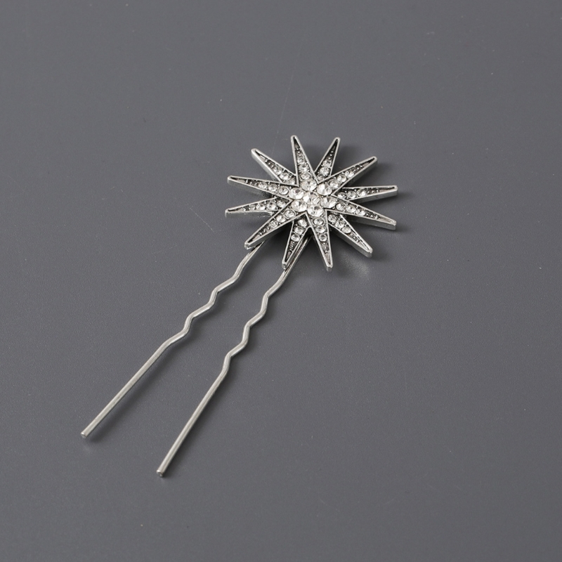 Metallic-Stil Strass Stern u Form Haars pange Sommer Kopf bedeckung für Frau Geburtstags feier Karneval rutsch feste Haarnadel – Detail 7