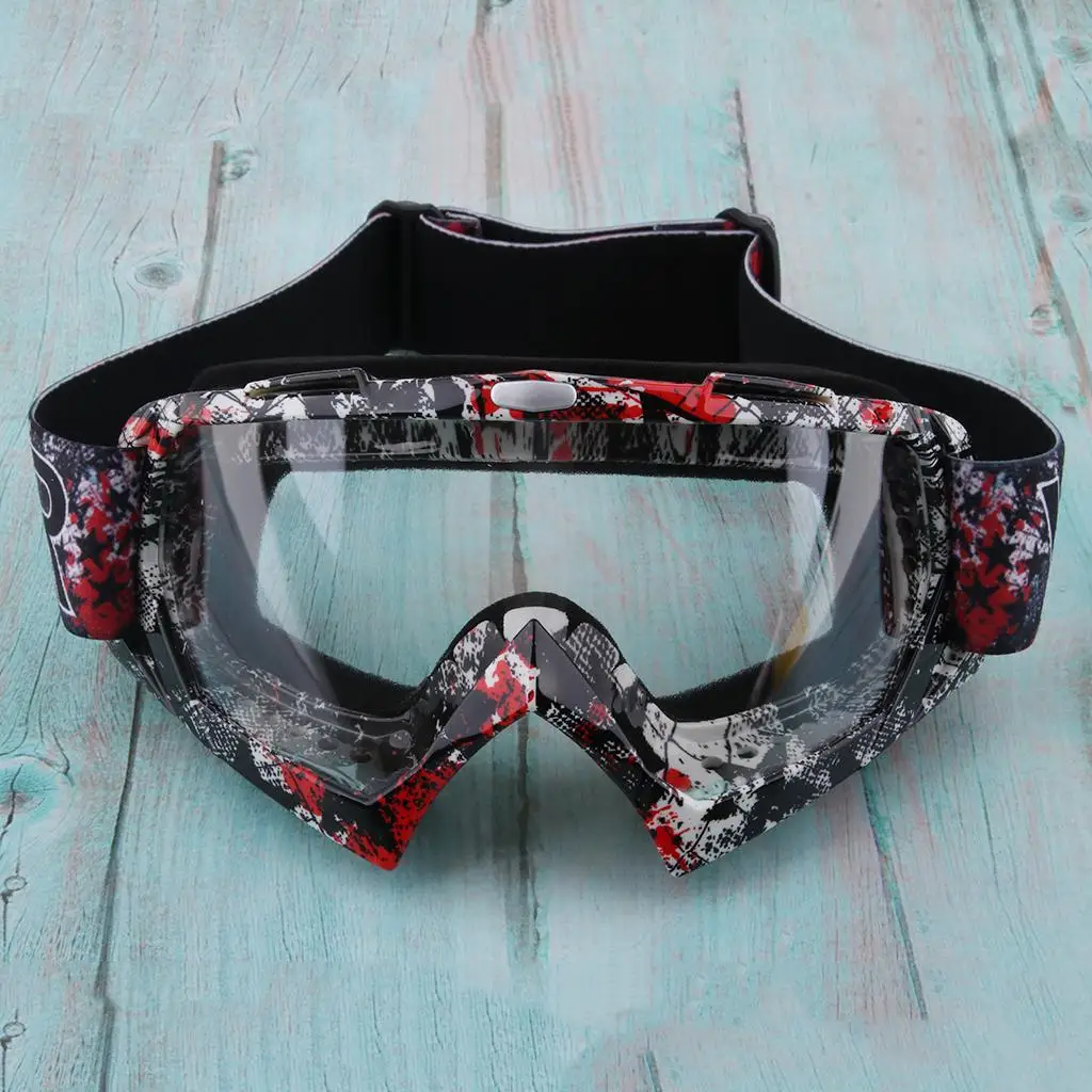 Snowmobile Snowboard Goggles Motorcycle Racing Eyewear , Anti-& Weatherproof,Colorful / Clear Lens