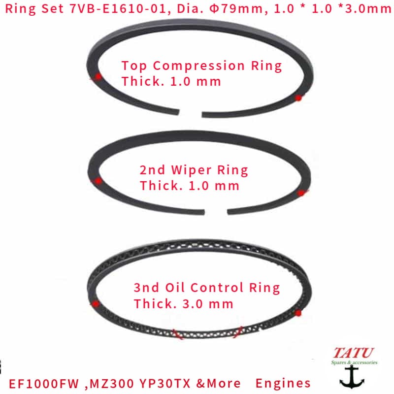 anel do motor a gasolina, MZ300, 7VB-E1610-01,