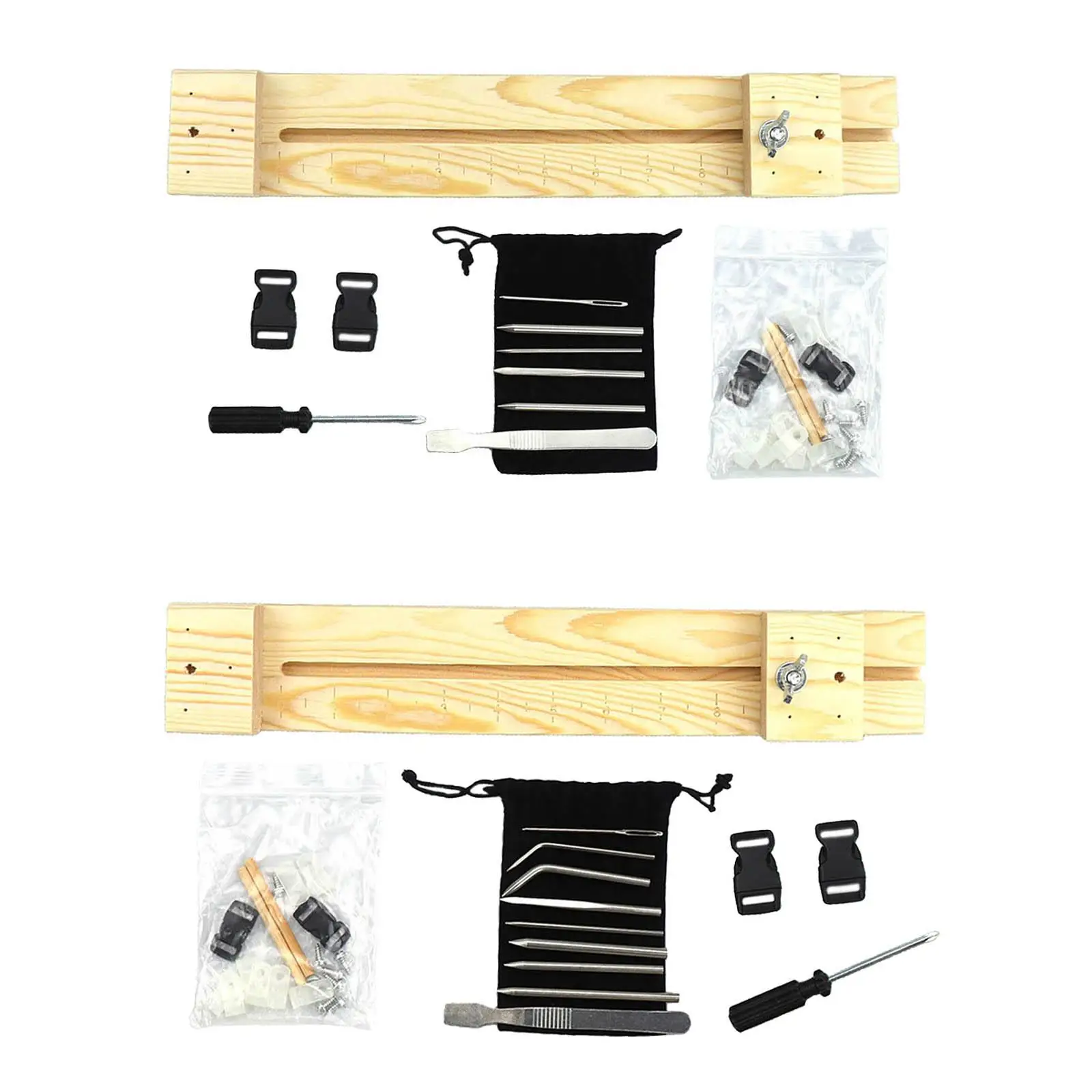 Adjustable Paracord Jig Bracelet Maker Wooden Paracord Braiding Weaving DIY