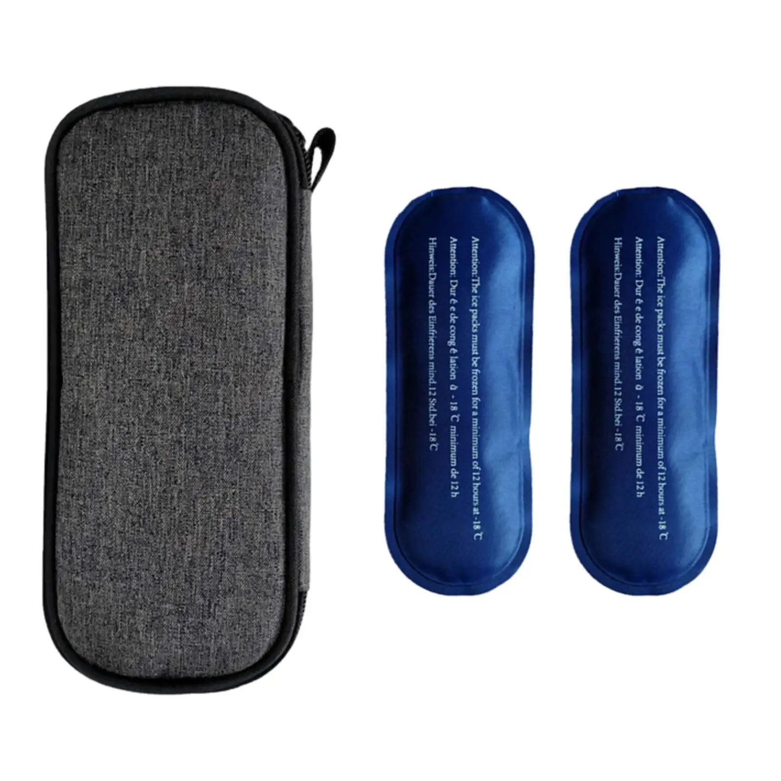 Medical Cooler Bag with 2 Small Ice Pack W/ Handle Outdoor Keep Cool Cooler Pocket Cooling Pouch Mini Isolated Pack Carrying Bag