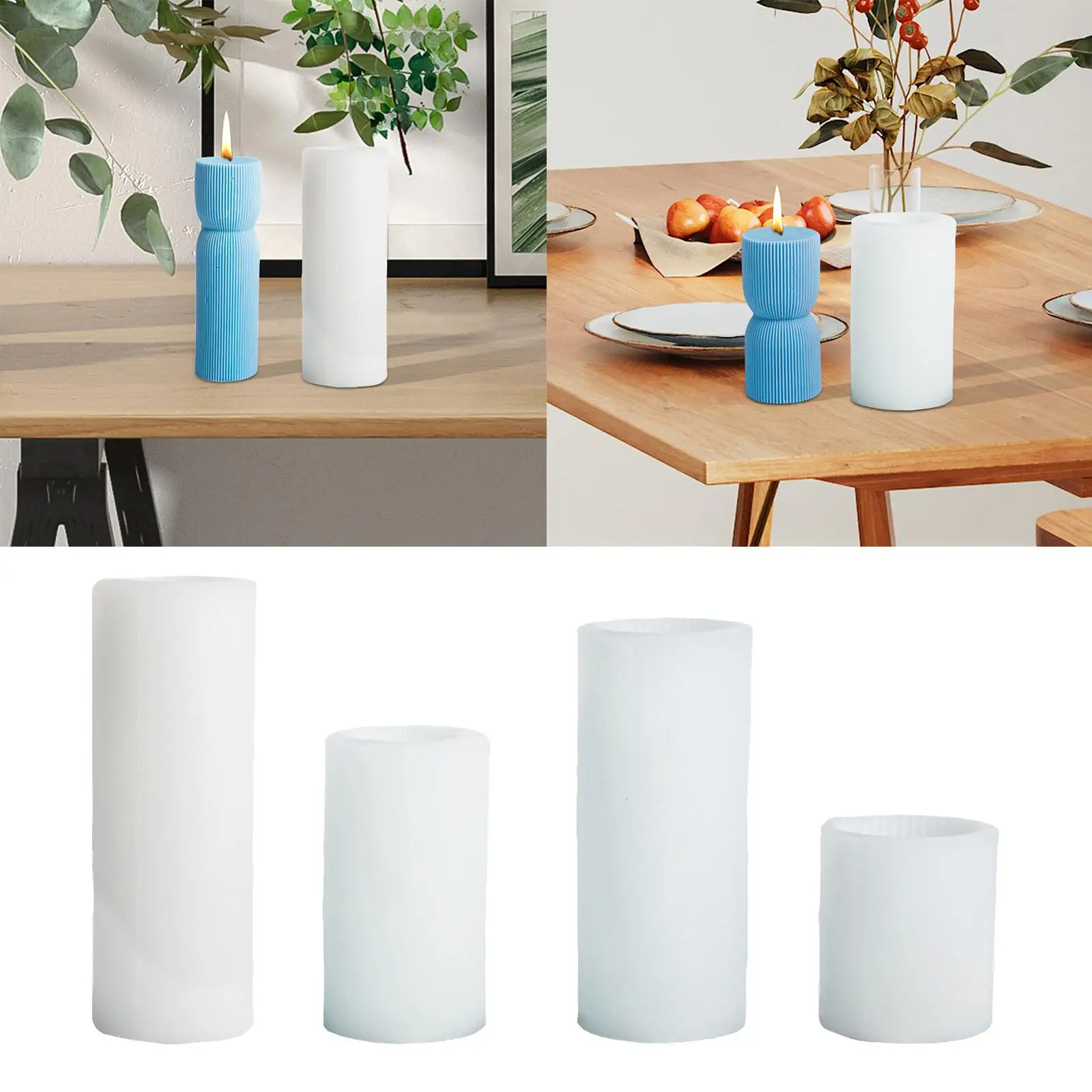 Vertical Cylindrical Tall Pillar Candle Crafts Durable Reusable Candle Candle Candle Making Tool for Home Party Wedding