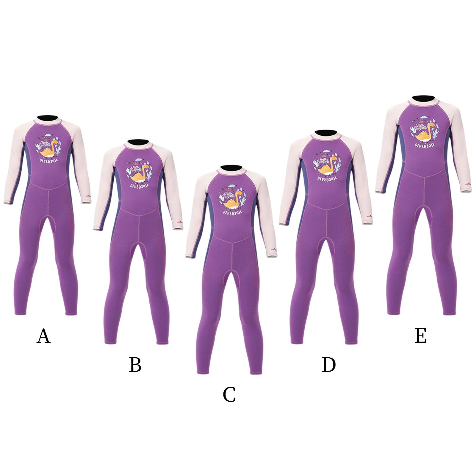 Kids 2.5mm Wetsuit Warm Full Length Keep Warm UV Protection Kayak Back Zip Diving suits for Boys Girls Scuba Sports Toddlers