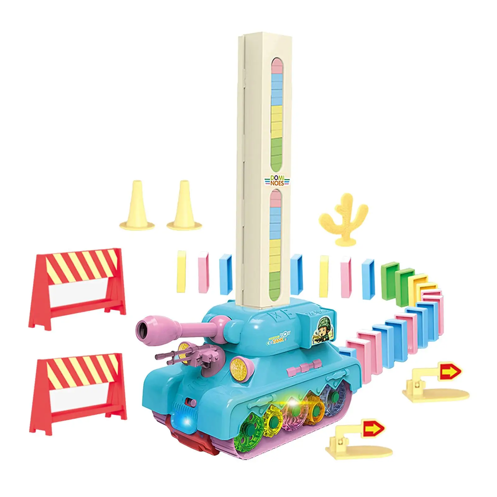 Electric Tank Blocks Set Automatic Rally Tank Toys for Girls Kids Boys