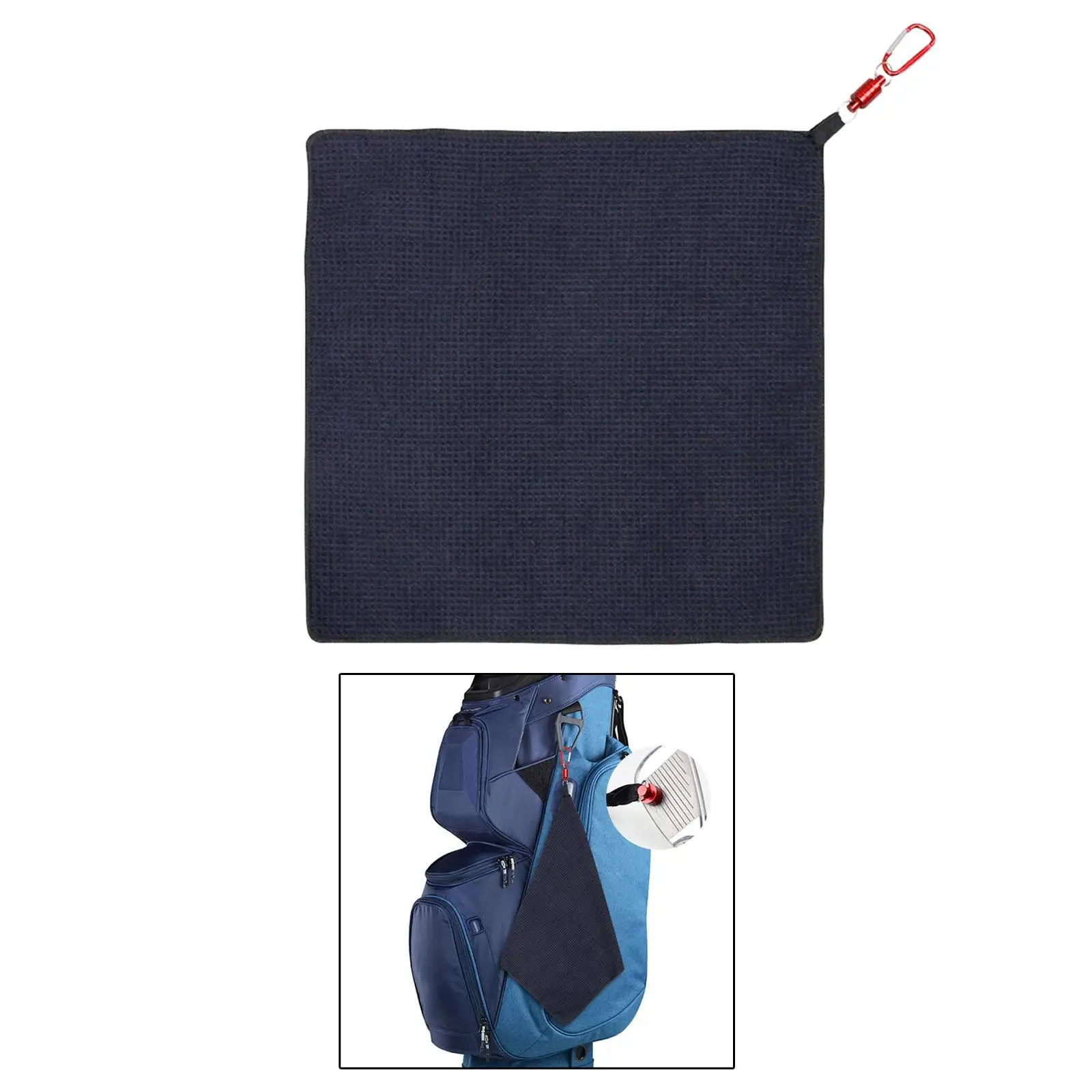 40x40cm Golf Towels with Carabiner Golf Cleaning Towel Golf Accessories