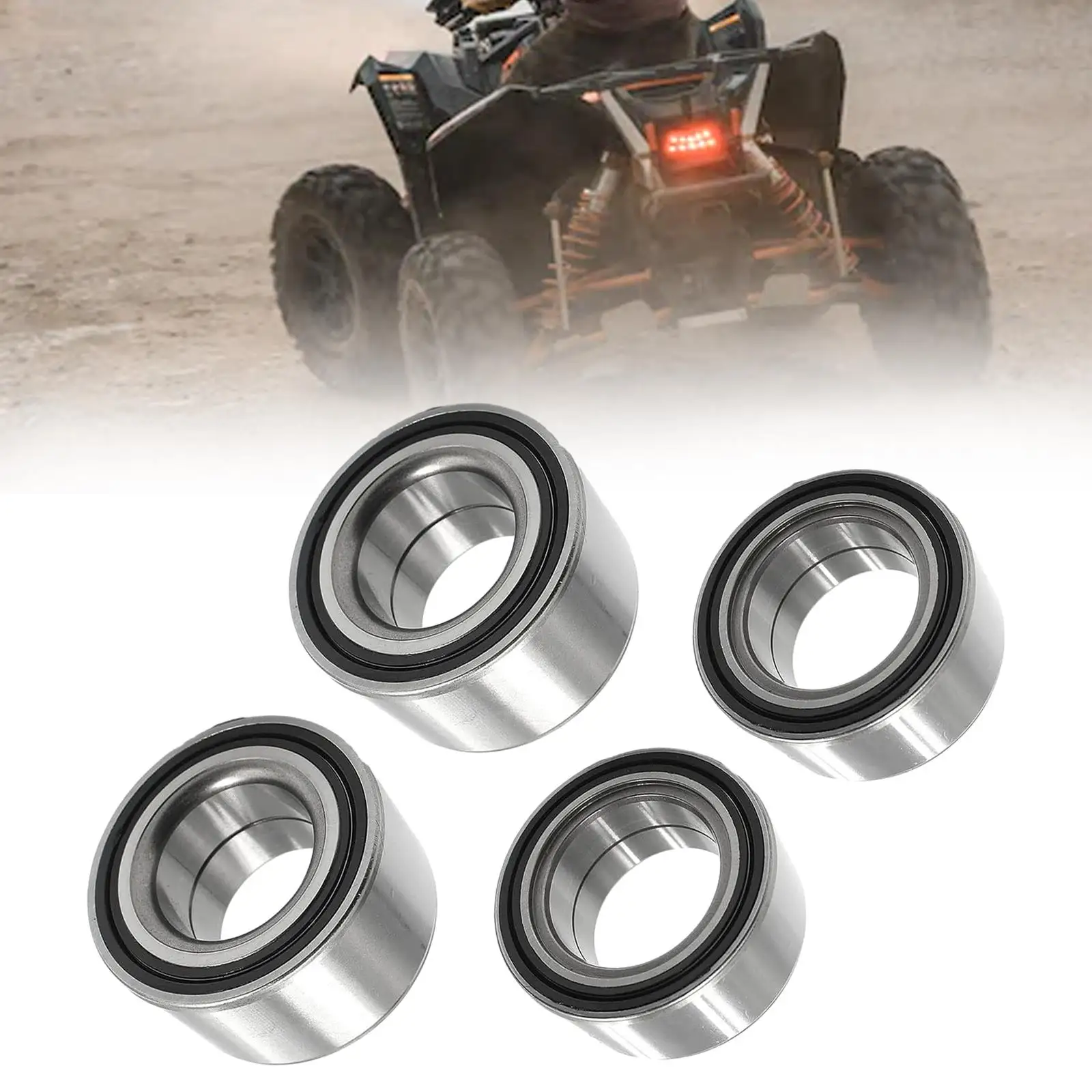 4Pcs Front and Rear Wheel Bearings 3515090 3514924 3514627 for Polaris 800 RZR 4 800 570 Efi Ranger 900 XP