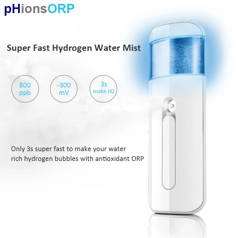 Description Picture 4 of item800ppb Portable Hydrogen Rich Water Mister Super Anti-oxidant ORP Face Sprayer Nano Dissolved Molecular Hydrogen H2 Mister