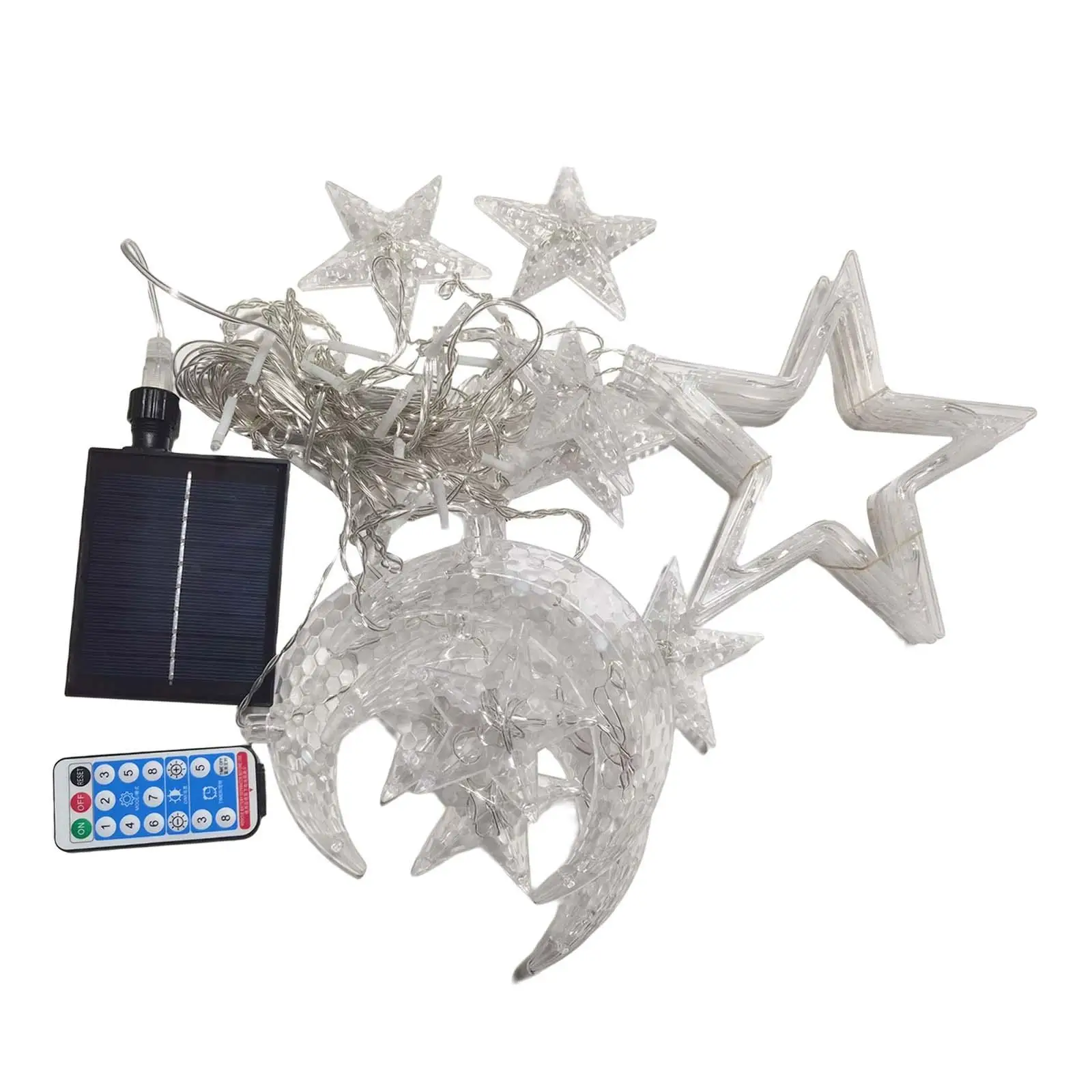 Solar Powered String Lights for Christmas New Year Home Decor Window Living Room