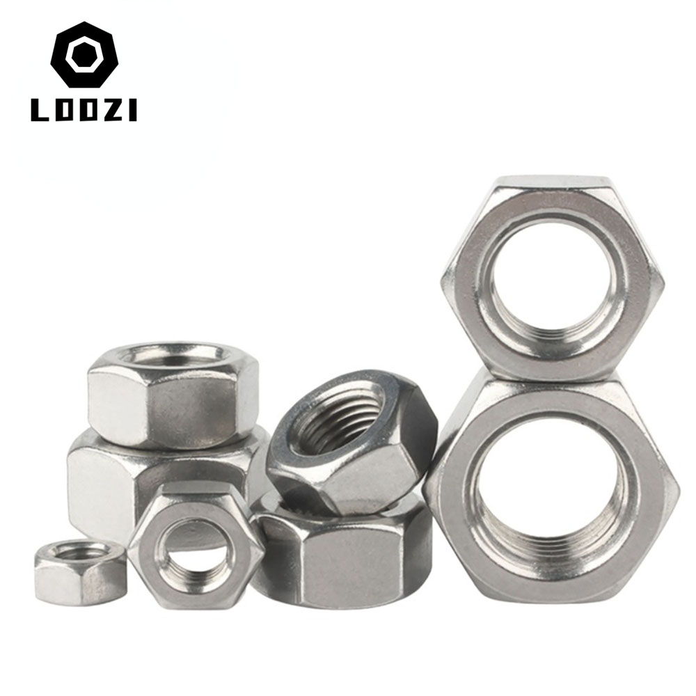 Sechskant-Sechskantmuttern aus Edelstahl 304, M1,2, M1,4, M1,6, M2, M2,5, M3, M3,5, M4, M5, M6, M8, M10, M12, M14, M16, M20 Mutter für Schrauben, Bolzen – Detail 5