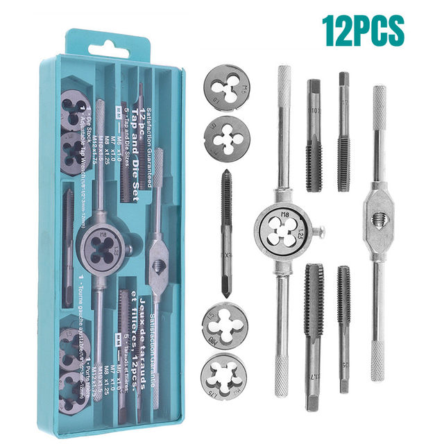 Set Tarauds Métrique M3-M8 Avec Porte-Taraud Réversible - QISF Pour Filetage