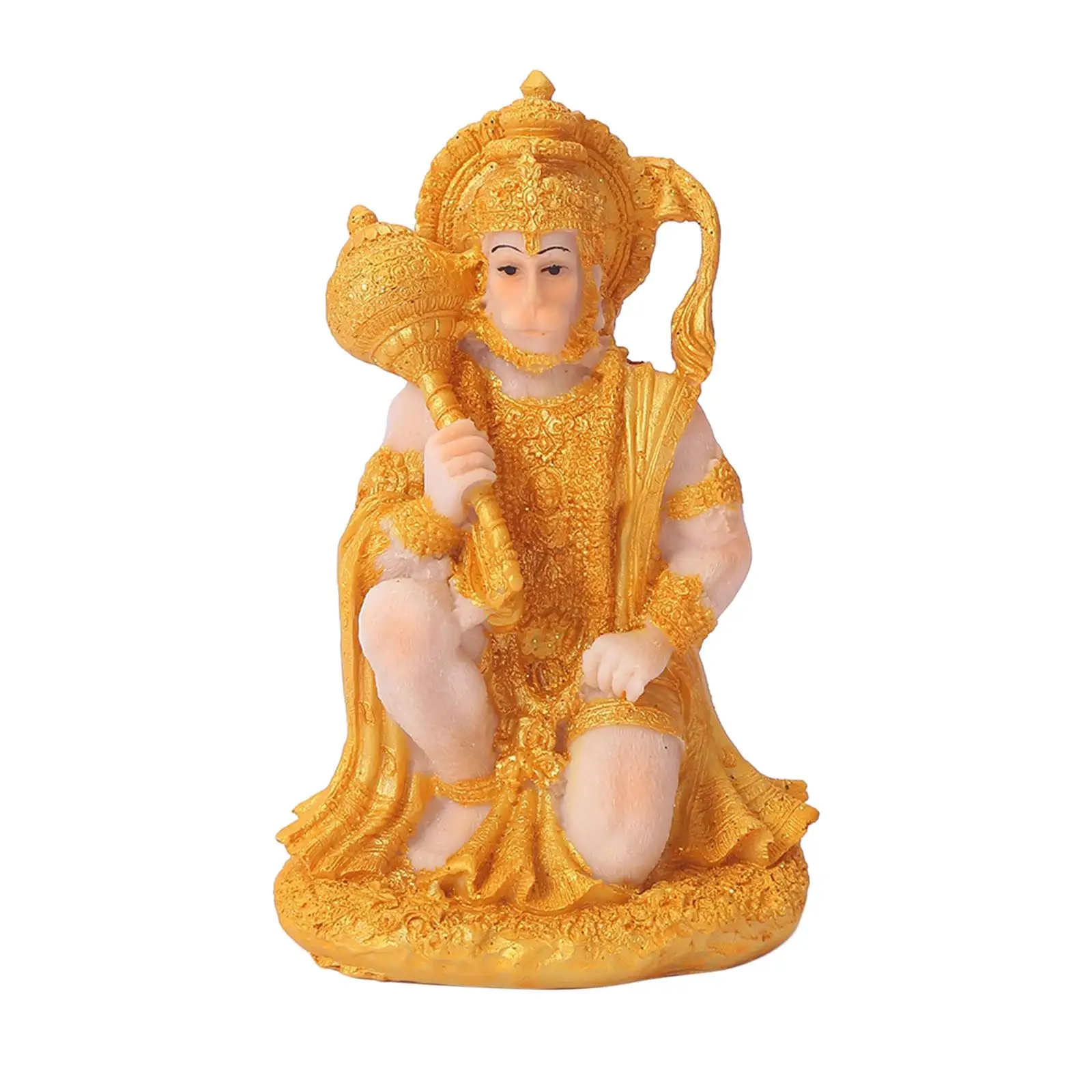 Indian Hindu Monkey God Buddha Statues Hanuman Figurine Fengshui Handcrafted