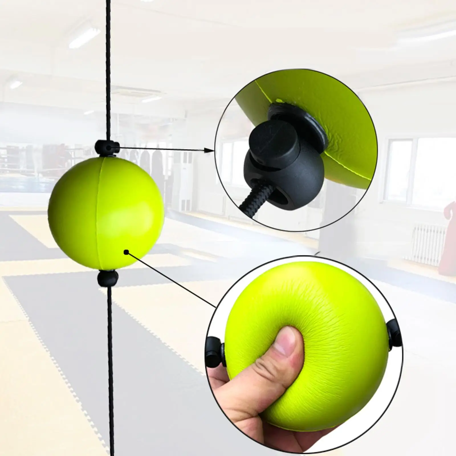PU Speed Bag Double End Punching Ball Equipment Suction Cup Adjustable Gear