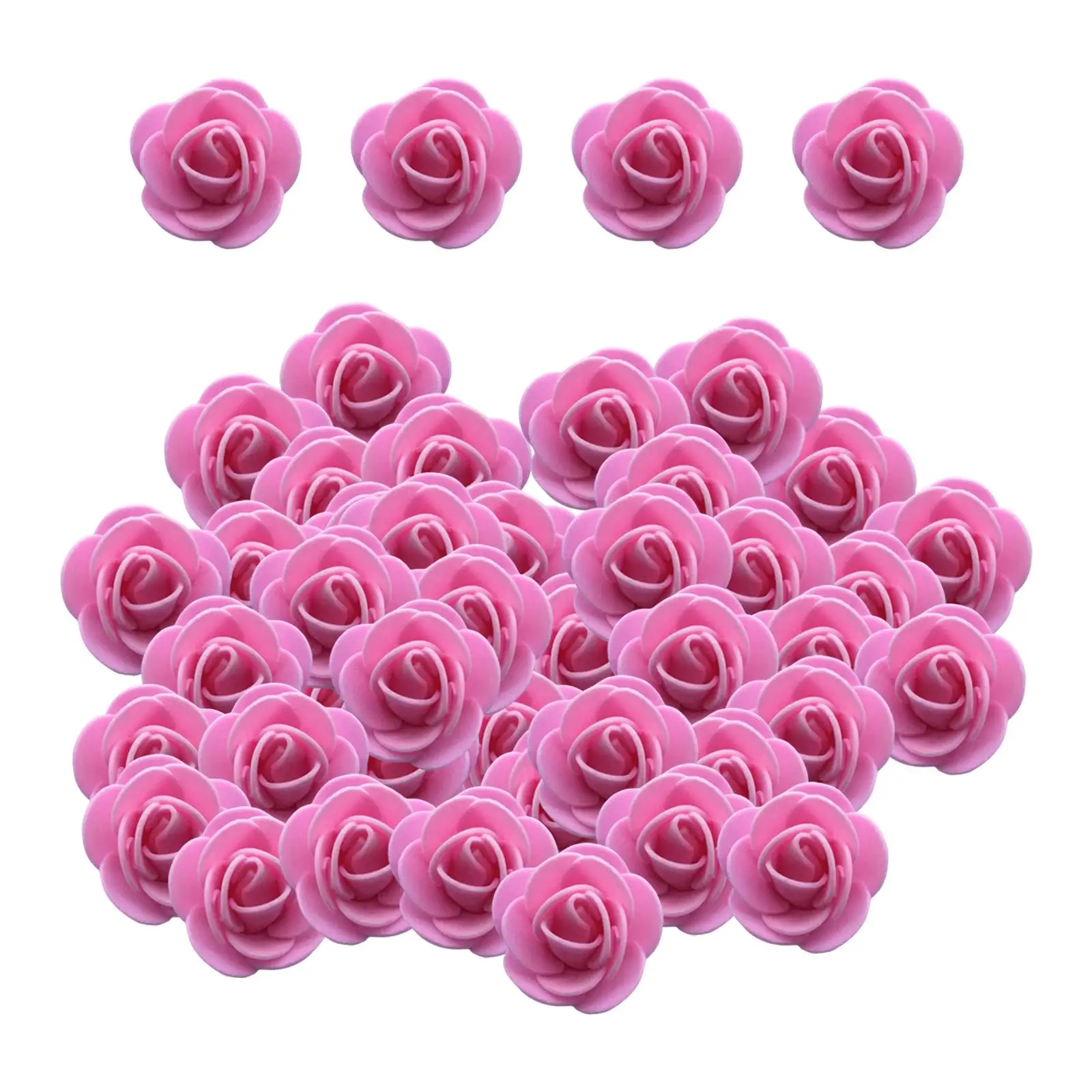 1.38inch Mini Artificial Rose Stemless Flower Heads Flower Arrangement for DIY Gifts Boxes Party Cake Table Home Decor