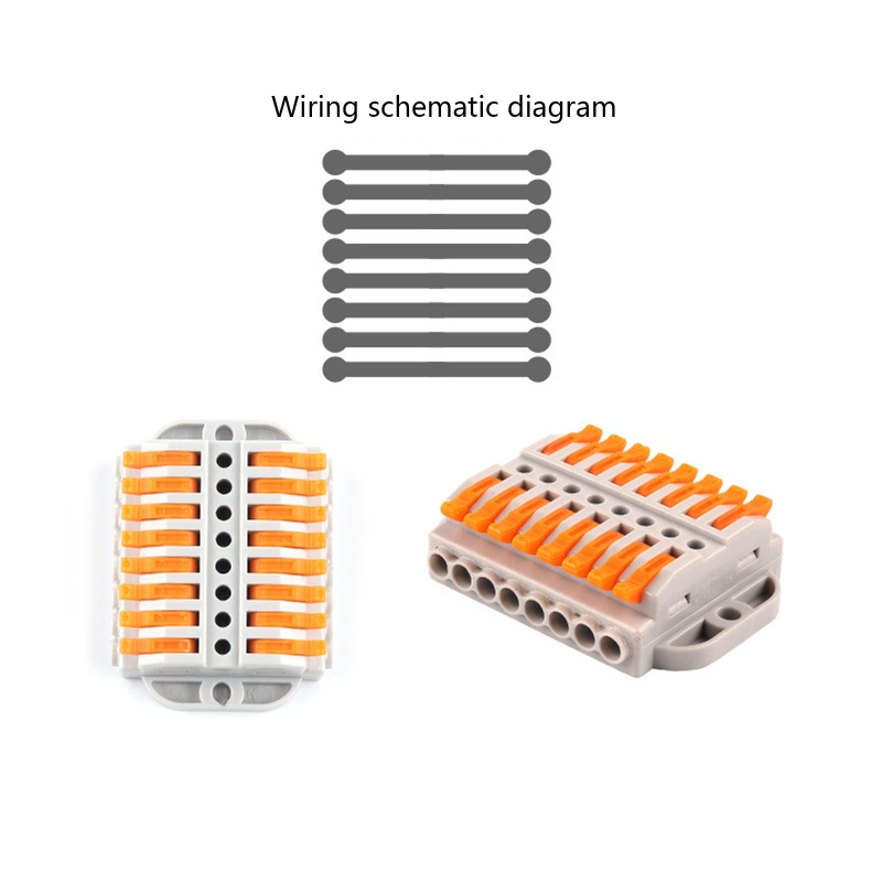 Description Picture 5 of item2/3/4/5/6/8/10/12 Pin Wire Butt Joint Connector Compact Connection Clamp 0.08-4mm² Quick Insulated Terminal Block Dropshipping