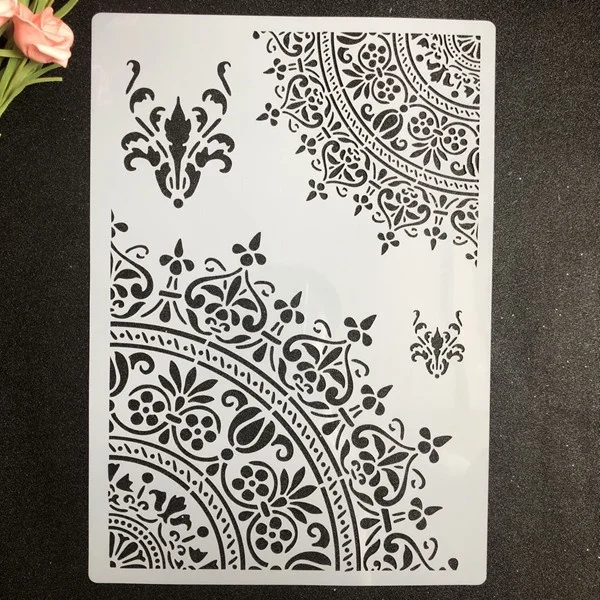 Stencil per mobili artigianali fai-da-te formato A4 per dipingere su legno,  tessuto, pareti Art Roomdecal Scrapbooking Stamping Album goffratura carte