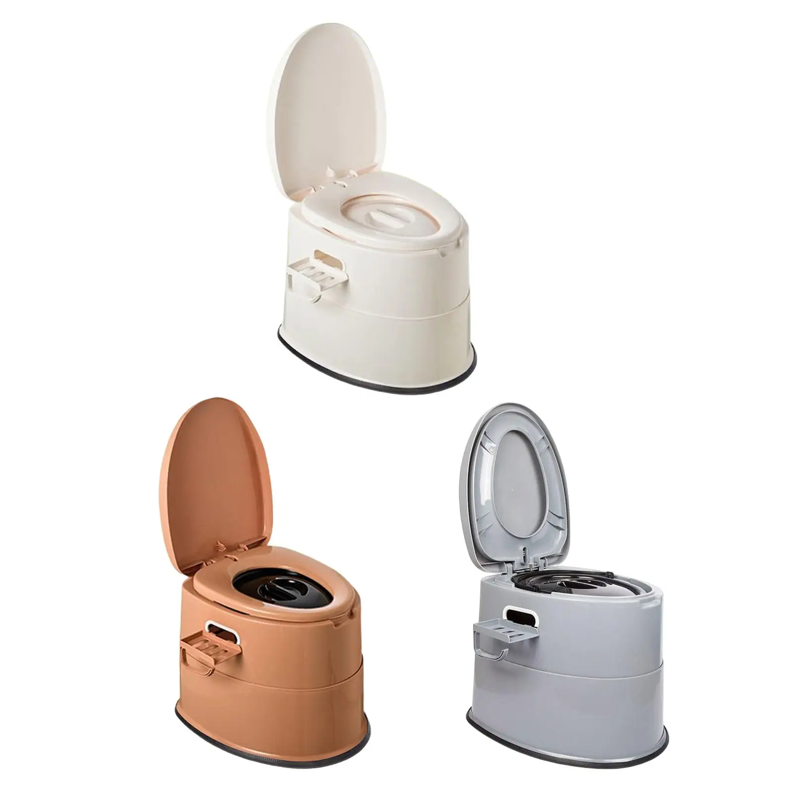 Outdoor Potty Waterproof Detachable Inner Bucket with Lid Sturdy Portable Toilet for Indoor Boat Hiking Trips Outdoor