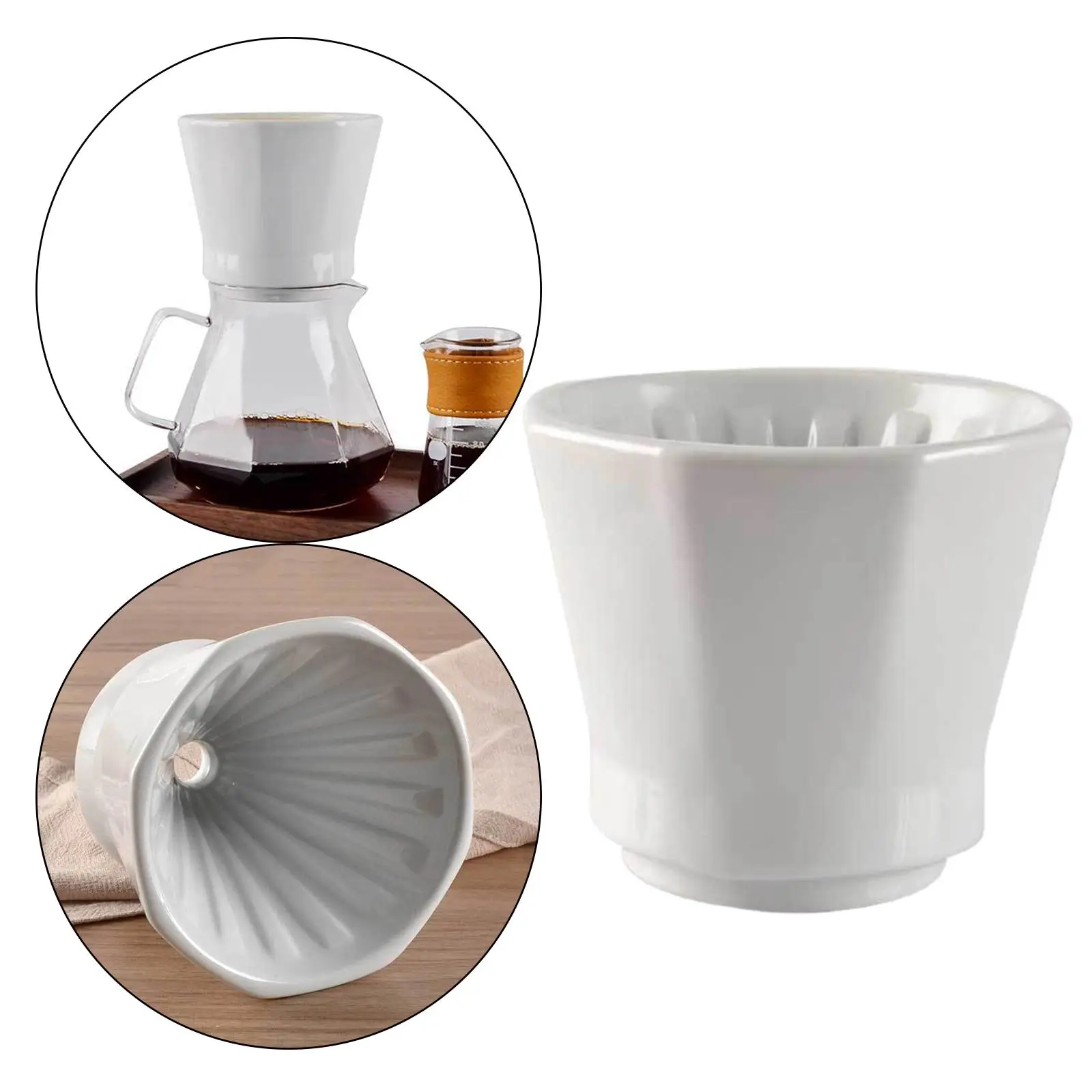 Porcelain Coffee Drip Filter Removable Pure Over Coffee Filter Cup for Home Accessories