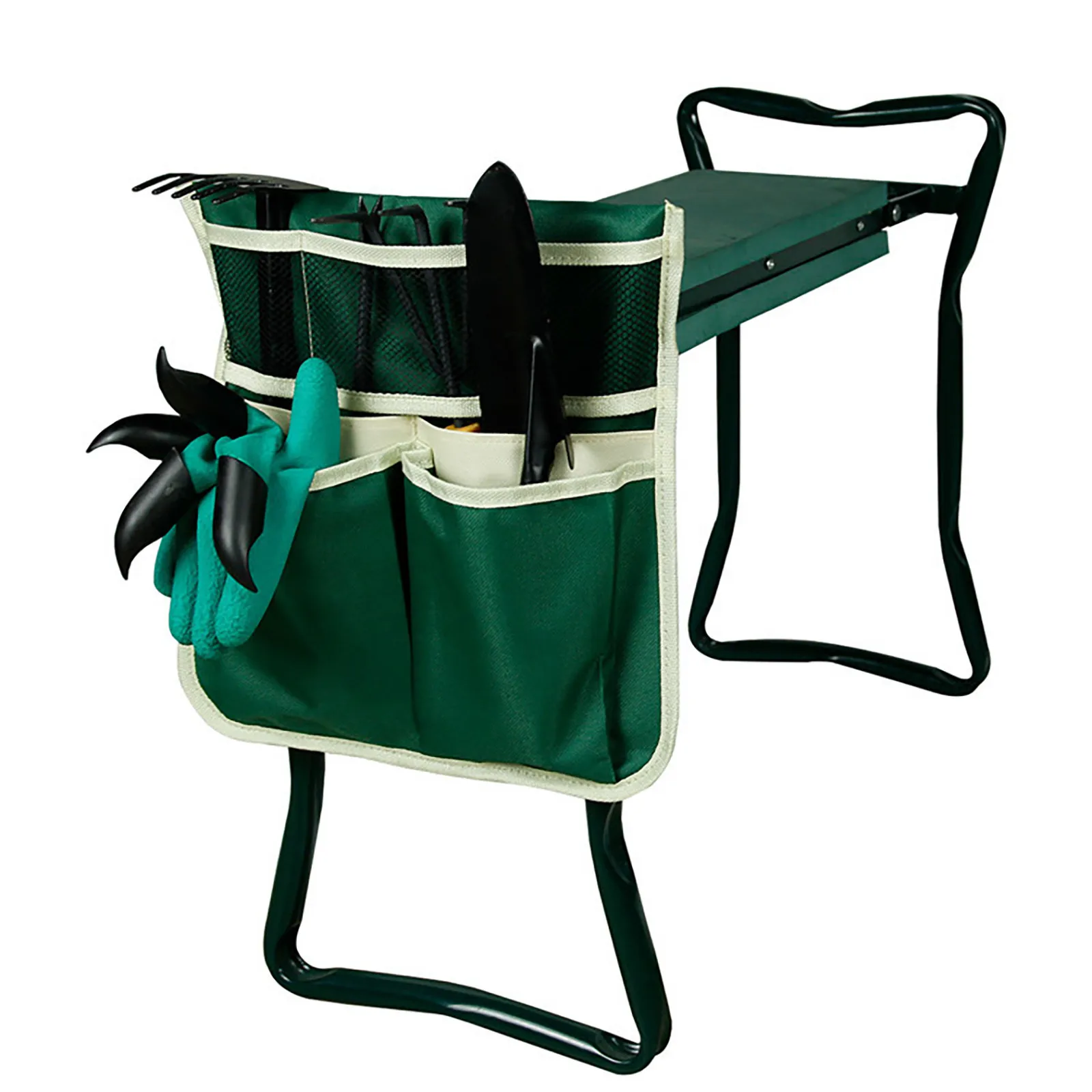 tool backpack Garden Trolley Side Hanging Bag With Mesh Bag Trim Tool Storage Bag Outdoor Portable Hand Tools Bag tool backpack